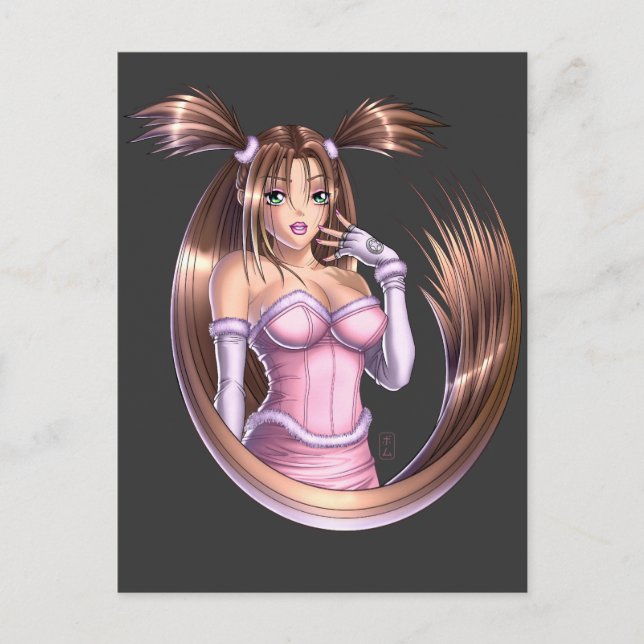 Anime Girl - Nikki Vykort (Framsida)