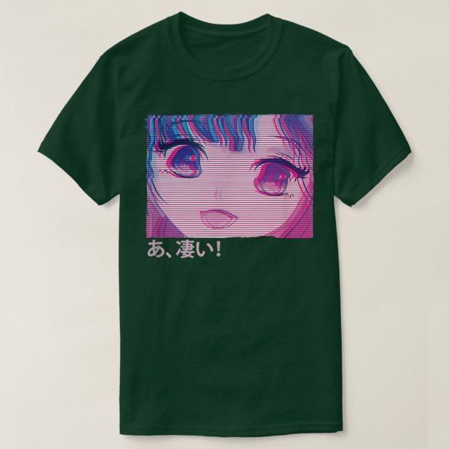 Anime Girl Öga - Japan Culture Art - Japanska Aes T Shirt (Design framsida)