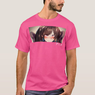 Anime Girl Ögon Anime på japanska tecken T Shirt