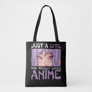 Anime Girl Otaku Kids Japansk Tecknad Manga Fläkt Tygkasse