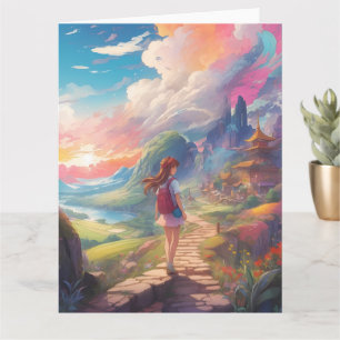 Anime Girl på Journey Kort