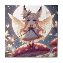Anime Girl Pixie Hippie Måne Fairy