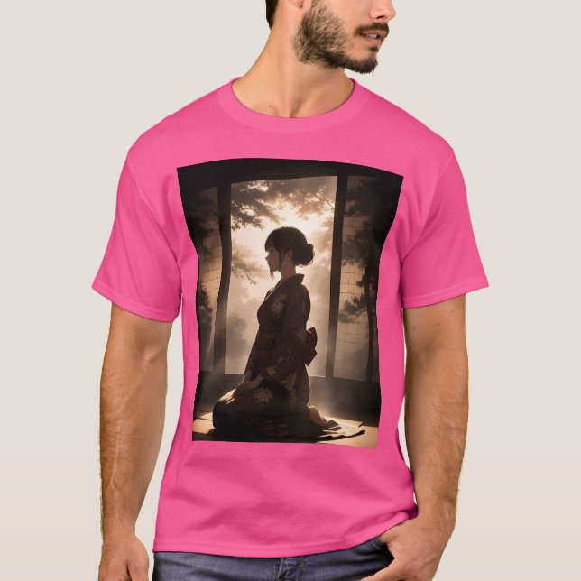 Anime Girl Poster T Shirt (Framsida)