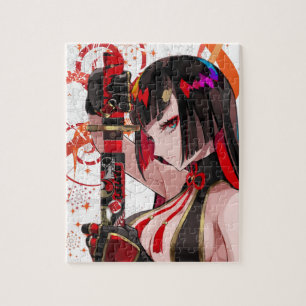 Anime Girl Samurai Pussel