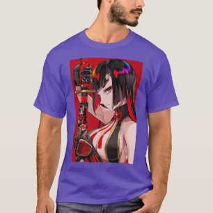 Anime Girl Samurai Waifu japansk Aesthetic Otaku T Shirt