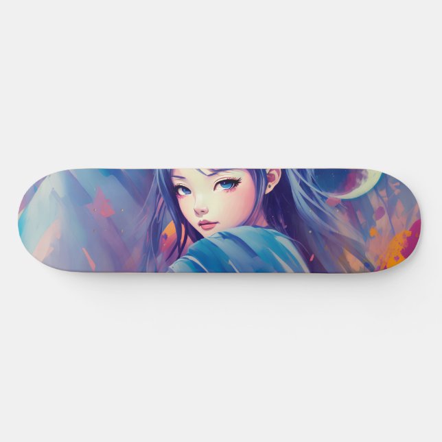 Anime girl skateboard Ai (Horz)