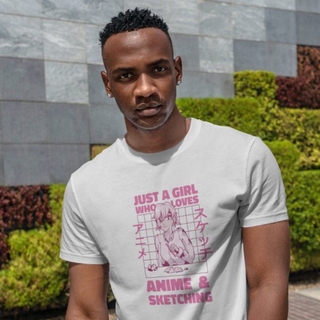 Anime Girl Sketching Quote T Shirt (Skapare uppladdad)