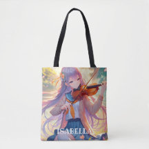 Anime Girl spelar violin Personlig