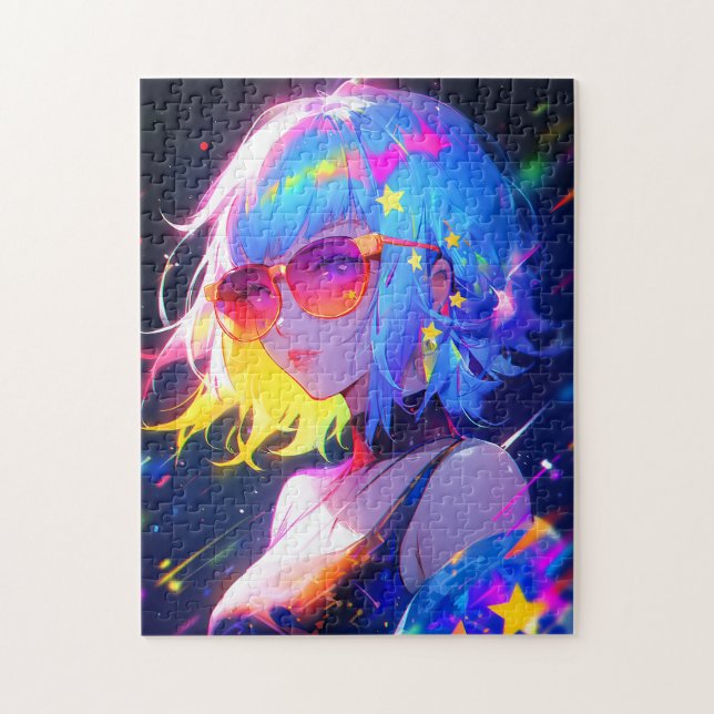 Anime Girl Stars Pussel (Vertikal)