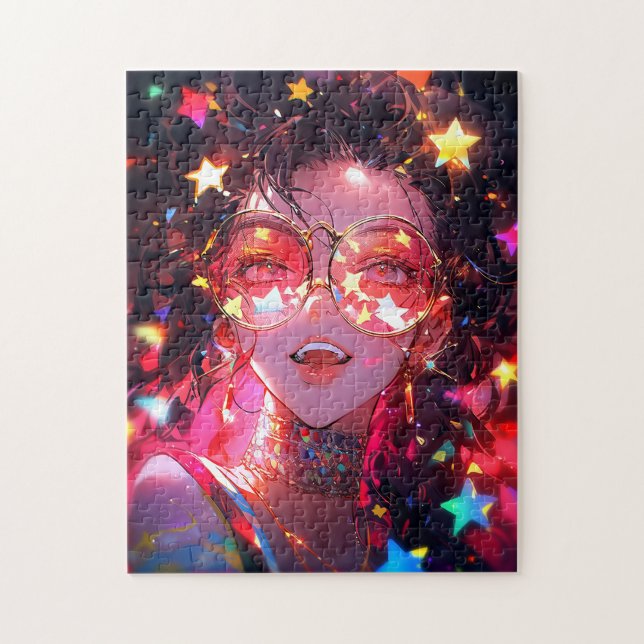 Anime Girl Stars Pussel (Vertikal)