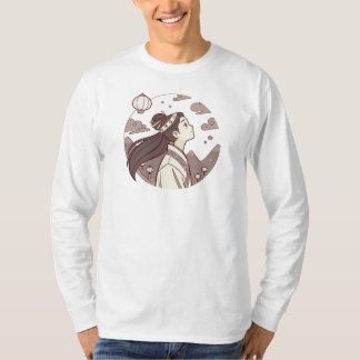 Anime Girl verkar vara Blommar Cute Gift ✨ ☁️ 🗻 � T Shirt