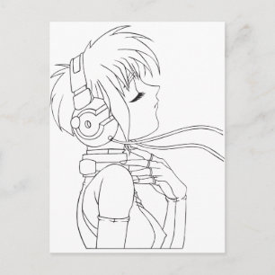 Anime Girl Vykort