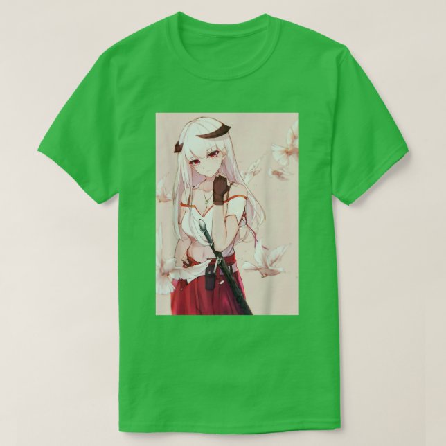 Anime Girl Waifu Aesthetic Japanese Japanese Otaku T Shirt (Design framsida)