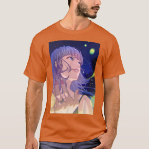 Anime Girl Waifu Colorful Pastel Aesthetic Japanes T Shirt