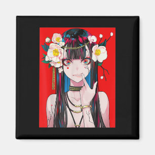 Anime Girl Waifu Japanska Aesthetic Kawaii Otaku Magnet