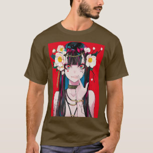 Anime Girl Waifu Japanska Aesthetic Kawaii Otaku P T Shirt