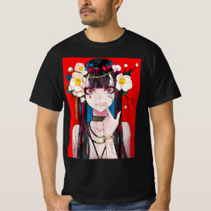 Anime Girl Waifu Japanska Aesthetic Kawaii Otaku  T Shirt
