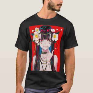Anime Girl Waifu Japanska Aesthetic Kawaii Otaku T Shirt