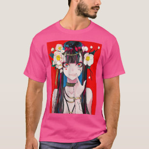 Anime Girl Waifu Japanska Aesthetic Kawaii Otaku T Shirt