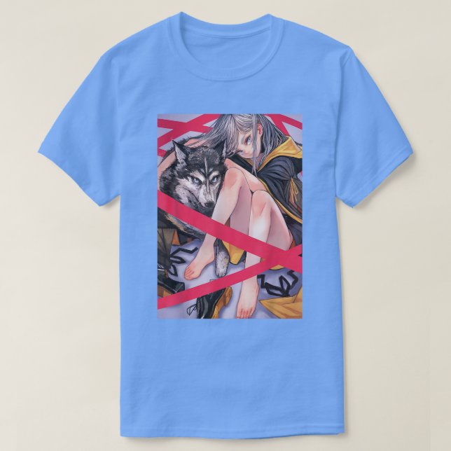 Anime Girl Waifu Varg Aesthetic Japana Otaku T Shirt (Design framsida)