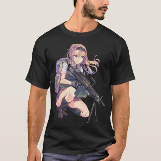 Anime girl with gun                 t shirt
