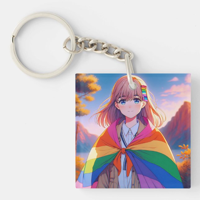 Anime Girl with LGBTQIA+ Cape (Framsidan)