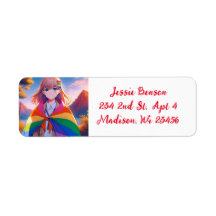Anime Girl with LGBTQIA+ Cape