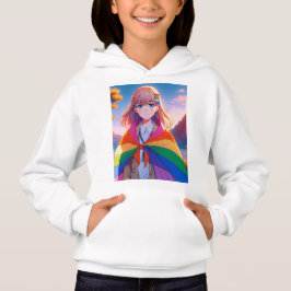 Anime Girl with LGBTQIA+ Cape T Shirt