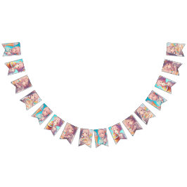 Anime Girls Birthday Pastel Färg Whimsical Vimplar