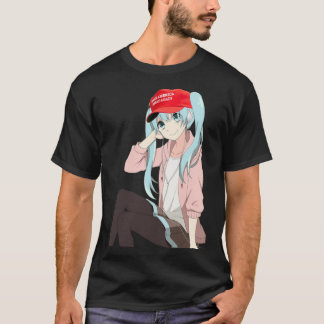 Anime Girls for Trump Waifu MEME Sticker T Shirt