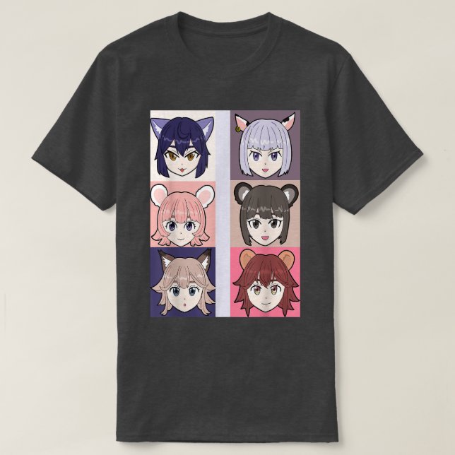 Anime Girls Gifts Manga Fläkt japansk populärt Cul T Shirt (Design framsida)