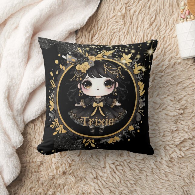 Anime Girls Goth Cute Anpassningsbar Decor Gift Ka Kudde (Filt)