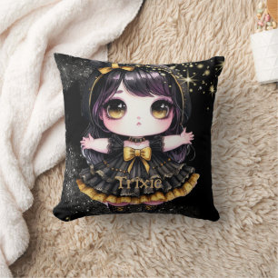 Anime Girls Goth Cute Anpassningsbar Decor Gift Ka Kudde