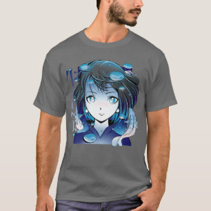 Anime Girls Koi Fish Japan ger Tecknad Girl T Shirt