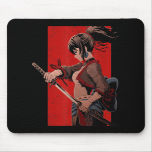 Anime Girls Tonåringar Samurai Waifu Japansk Otaku Musmatta
