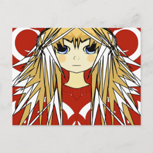 Anime Girls Vykort