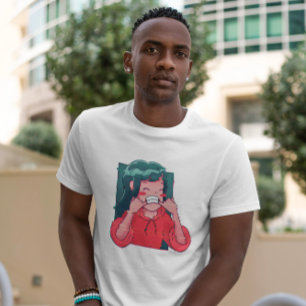 Anime Glitch Girl T Shirt