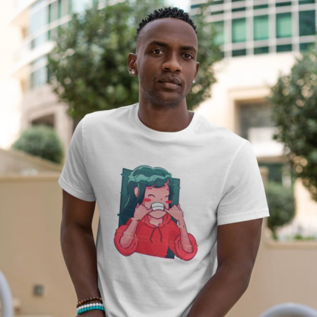 Anime Glitch Girl T Shirt (Skapare uppladdad)