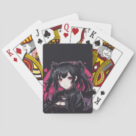 Anime Goth Girl Fantasy Art Casinokort