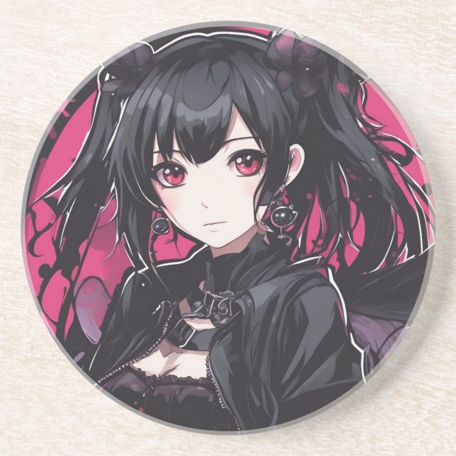 Anime Goth Girl Fantasy Art Underlägg (Framsidan)