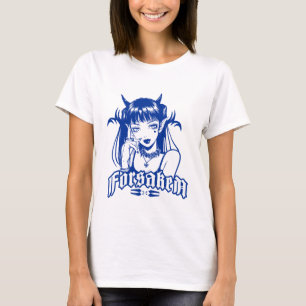 Anime Gothic Forsaknad Mörk Anime Streetwear T Shirt