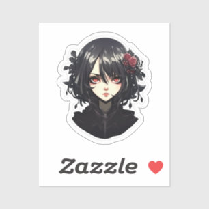 Anime Gothic Girl Klistermärken