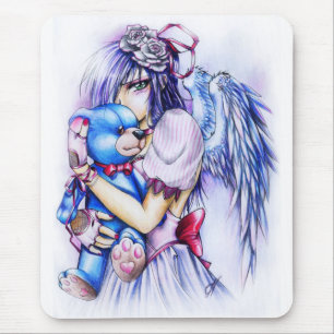 Anime Gothic Rosa Angel Girl with Teddy Musmatta
