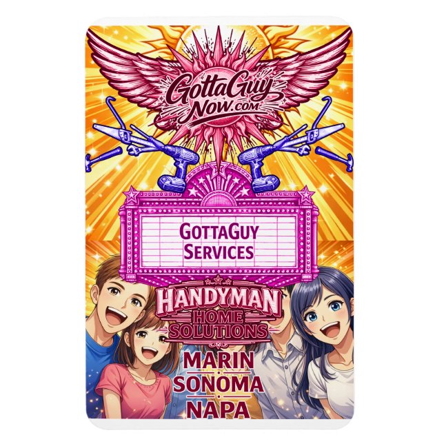 Anime GottaGuy Handyman Hemlösningar  Magnet (Vertikal)