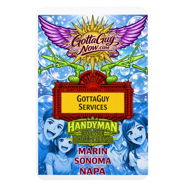 Anime GottaGuy Handyman Hemlösningar  Magnet (Vertikal)