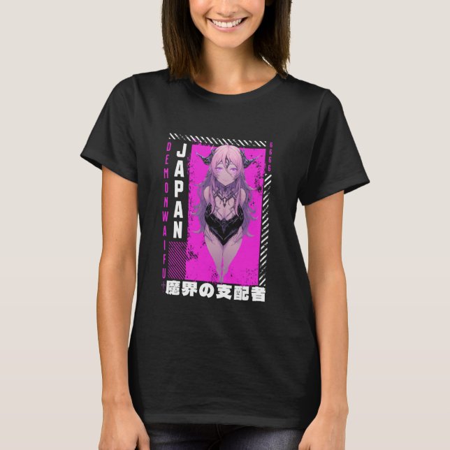 Anime Grunge Waifu Japan Rock Emo Japanese Anime G T Shirt (Framsida)