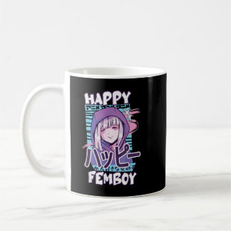 Anime Happy Femboy with Happy in japanese - Cute ' Kaffemugg
