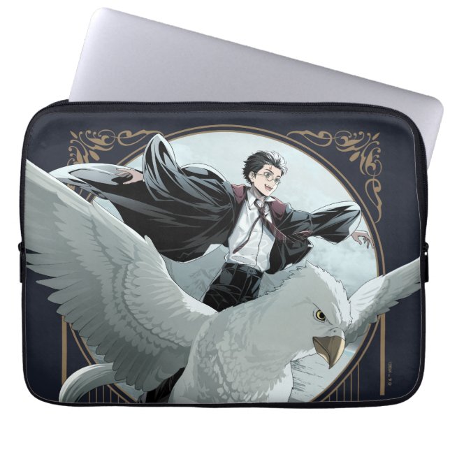 Anime HARRY POTTER™-flygning med Buckbeak Laptop Fodral (Framsidan)