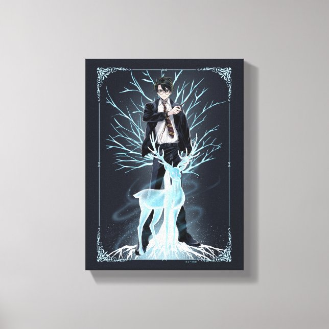 Anime HARRY POTTER™ Hjort-Patronus Canvastryck (Framsida)