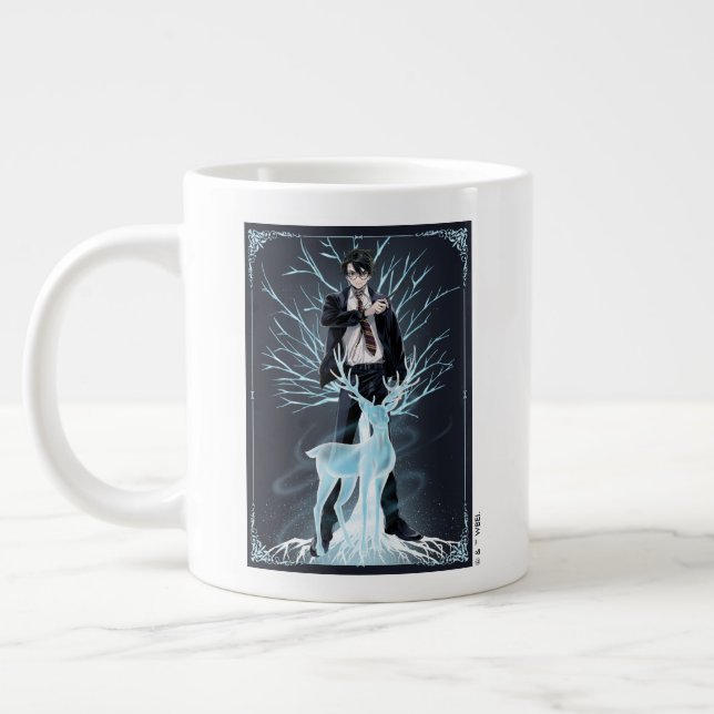 Anime HARRY POTTER™ Hjort Patronus Jumbo Mugg (Vänster)